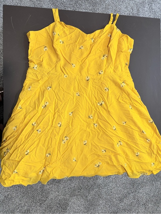 Old Navy Dresses & Skirts - Old Navy Yellow Floral Spaghetti-Strap Mini Dress